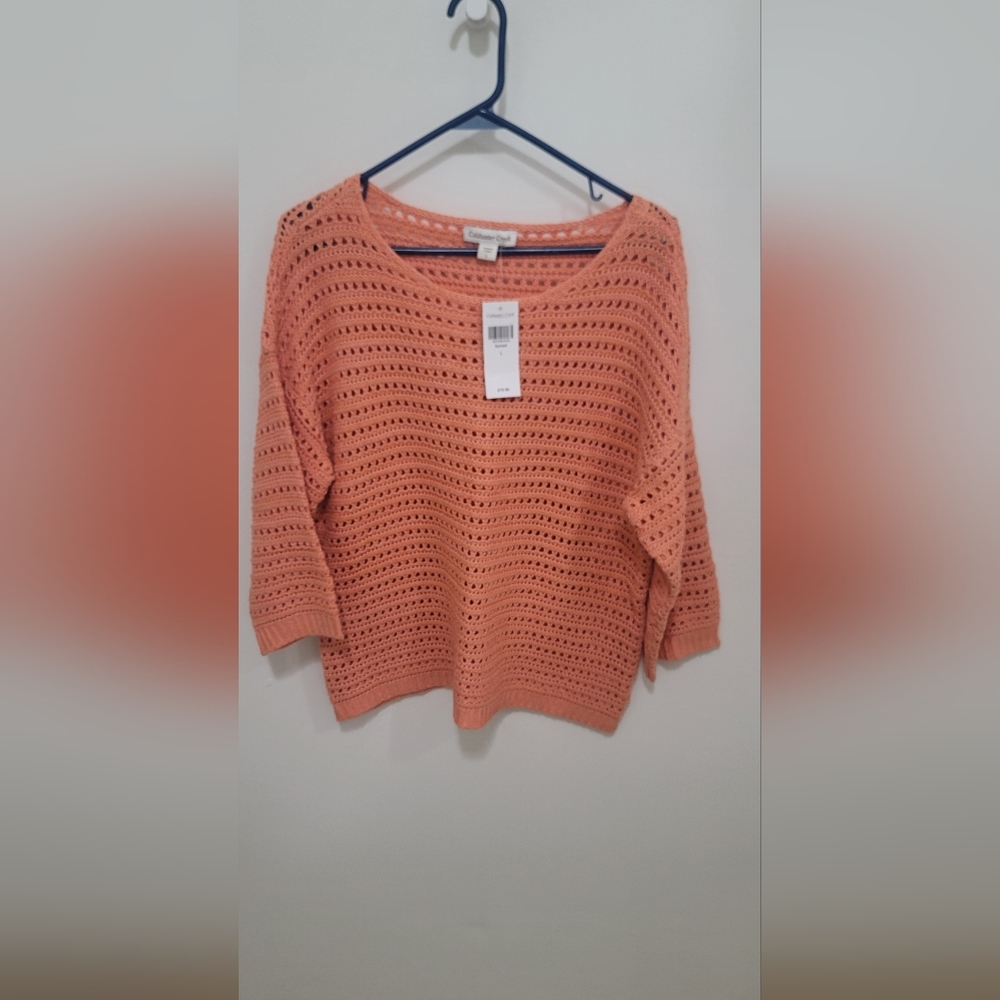 Pinkish Orange Knit Sweater